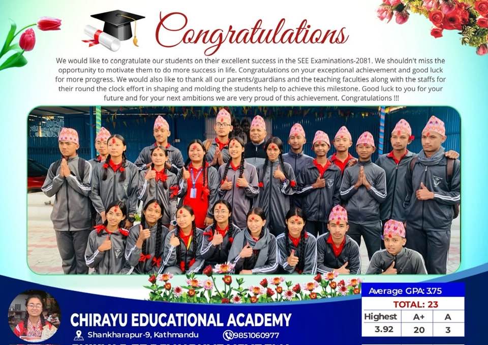 Students at Chirayu Educational Academy